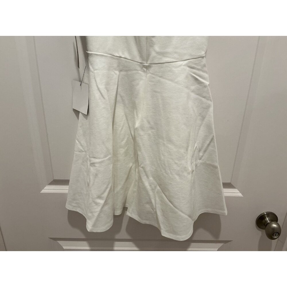 Lulus Dress Medium Hometown Girl Halter White Lace Skater Stretch Knit NWT - Picture 7 of 12